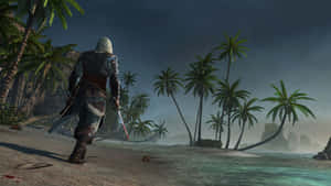 Action-packed Ship Combat In Assassin's Creed 4 Black Flag Wallpaper