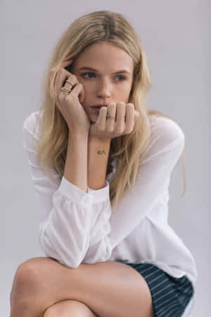 Actress Gabriella Wilde Looking Stunning In A Casual Outfit Wallpaper