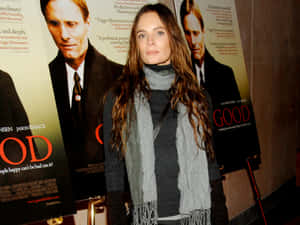 Actress Gabrielle Anwar Posing In A Natural Outdoor Setting Wallpaper