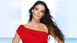 Actress Gabrielle Anwar Striking A Pose Wallpaper