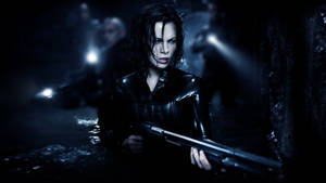 Actress Kate Beckinsale As The Unrelenting Vampire Selene In Fantasy Action Film “underworld”. Wallpaper