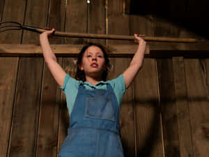 Actress Mia Goth's Captivating Portrait Wallpaper