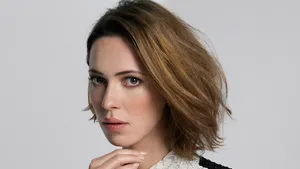 Actress Rebecca Hall Posing In An Elegant Outfit Wallpaper