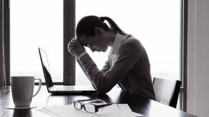 Actuary Employee Work Stress Black And White Wallpaper