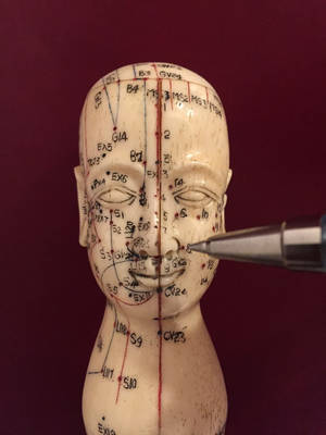 Acupuncturist With A Meridian Points Mannequin Wallpaper