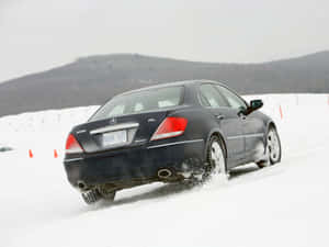 Acura R L Winter Driving Performance Wallpaper