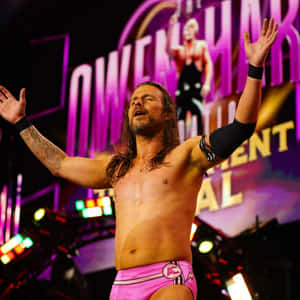 Adam Cole On Stage During Aew Double Or Nothing Wallpaper