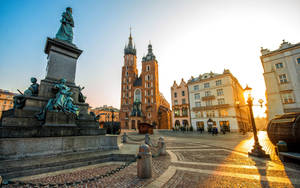 Adam Mickiewicz Monument Poland Wallpaper