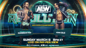 Adam Page And Adam Cole Aew World Championship Wallpaper