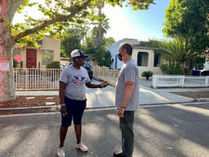 Adam Schiff In The Street Wallpaper