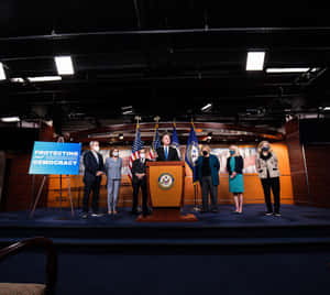 Adam Schiff With Other Representatives Wallpaper