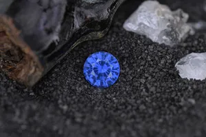 Adamant Blue On Black Wallpaper