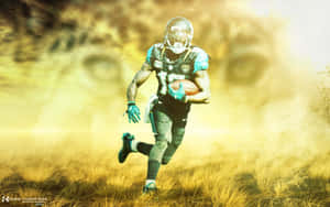 Adamant Football Player Running Wallpaper