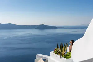 Adamant Girl Facing Sea Wallpaper