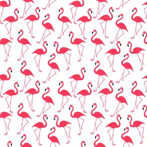 Add A Pop Of Color To Your Home Decor With This Charming Seamless Flamingo Pattern Wallpaper