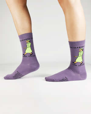 Add A Pop Of Color To Your Outfit With These Stylish Purple Socks Wallpaper