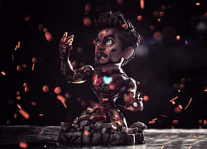 Add A Pop Of Superhero Style To Your Desk With Iron Man Bobbleheads Wallpaper