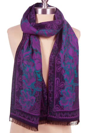 Add A Stylish Touch To Your Look With A Classic Purple Scarf Wallpaper