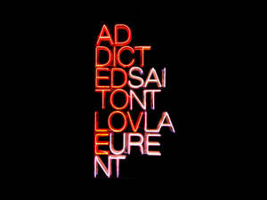 Addicted To Love Neon Font Wallpaper