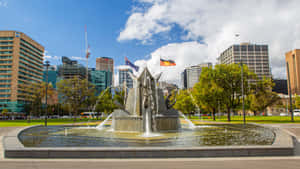 Adelaide Victoria Square Fountain Wallpaper