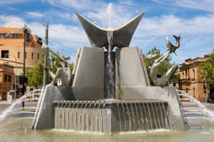 Adelaide Victoria Square Fountain Art Wallpaper