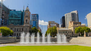 Adelaide Victoria Square Fountainand Architecture Wallpaper