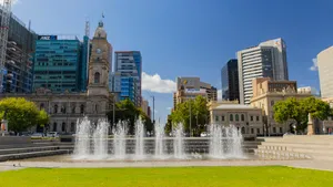 Adelaide Victoria Square Fountainand Architecture Wallpaper