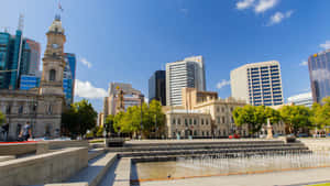 Adelaide Victoria Square Fountainand Architecture Wallpaper