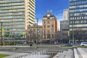 Adelaide Victoria Square Urban Landscape Wallpaper