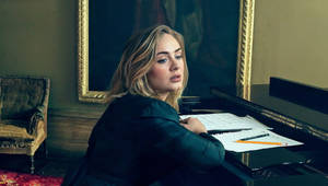 Adele Writing Lyrics Photoshoot Wallpaper