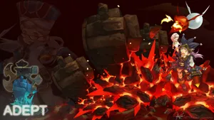 Adept Using Magma Power Wallpaper