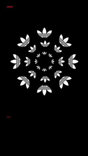 Adidas Iphone Logo In Circular Pattern Wallpaper