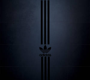 Adidas Logo In Matte Black Wallpaper