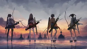 Admiral Myoko Fights For The Fate Of Kancolle Wallpaper