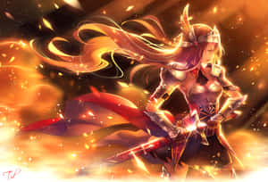 Admire The Awesome Beauty Of Anime Fire Wallpaper