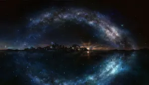 Admire The Beauty Of A Star-filled Night Sky. Wallpaper