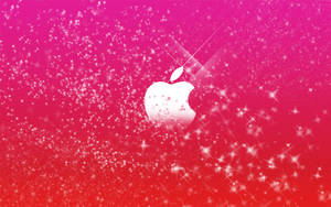 Adopt A Glittery Girly Style With This Apple Logo Wallpaper