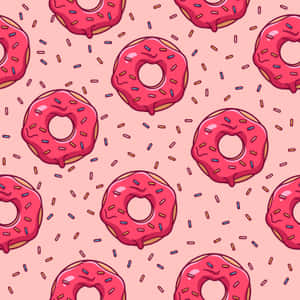 Adorable And Delicious Glazed Donut Wallpaper