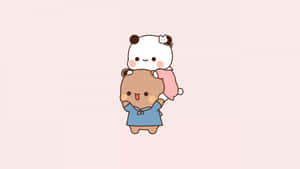 Adorable Animated Characters Piggyback Wallpaper