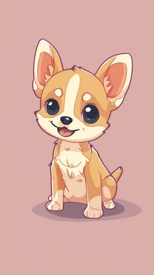 Adorable Anime Corgi Puppy Wallpaper