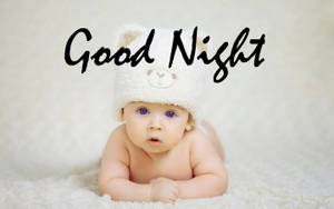 Adorable Baby Good Night Greeting Wallpaper