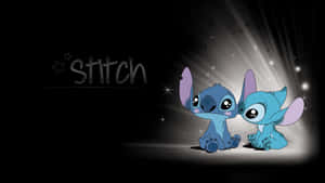 Adorable Baby Stitch Taking A Nap Wallpaper