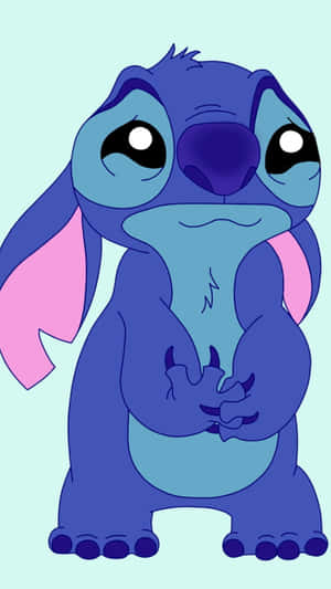 Adorable Blue Alien Stitch Wallpaper