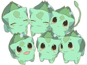 Adorable Bulbasaur Cluster Wallpaper