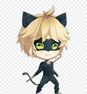 Adorable Cat Noir Full Of Life And Cheer Wallpaper