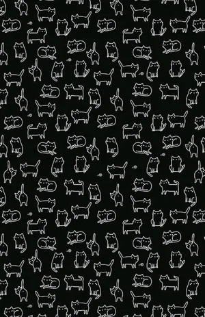 Adorable Cat Pattern Background Wallpaper