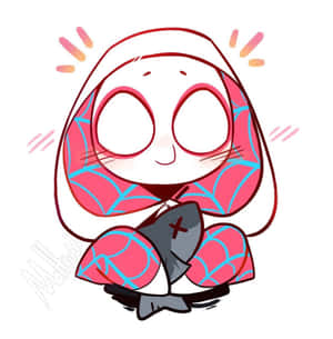 Adorable Chibi Spider Gwen Wallpaper
