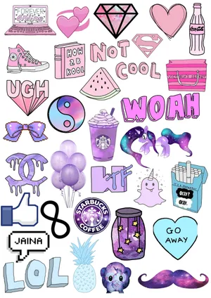 Adorable Collection Of Cute Stickers Wallpaper