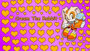 Adorable Cream The Rabbit Posing With Cheese The Chao Wallpaper