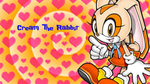 Adorable Cream The Rabbit With Cheese On A Scenic Background Wallpaper